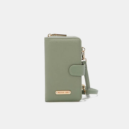Nicole Lee USA 2 Piece Phone Case Crossbody Wallet Sage One Size Easy Apparels