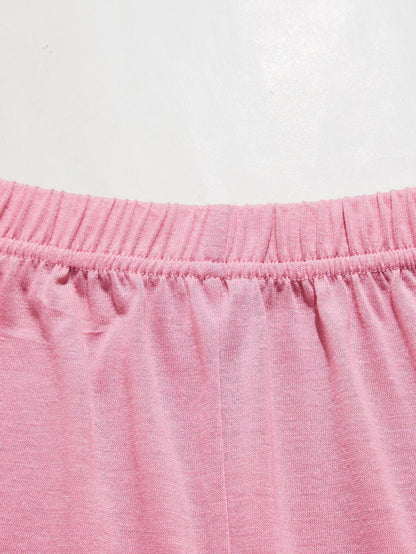 V-Neck Lace Trim Slit Cami and Pants Pajama Set Easy Apparels