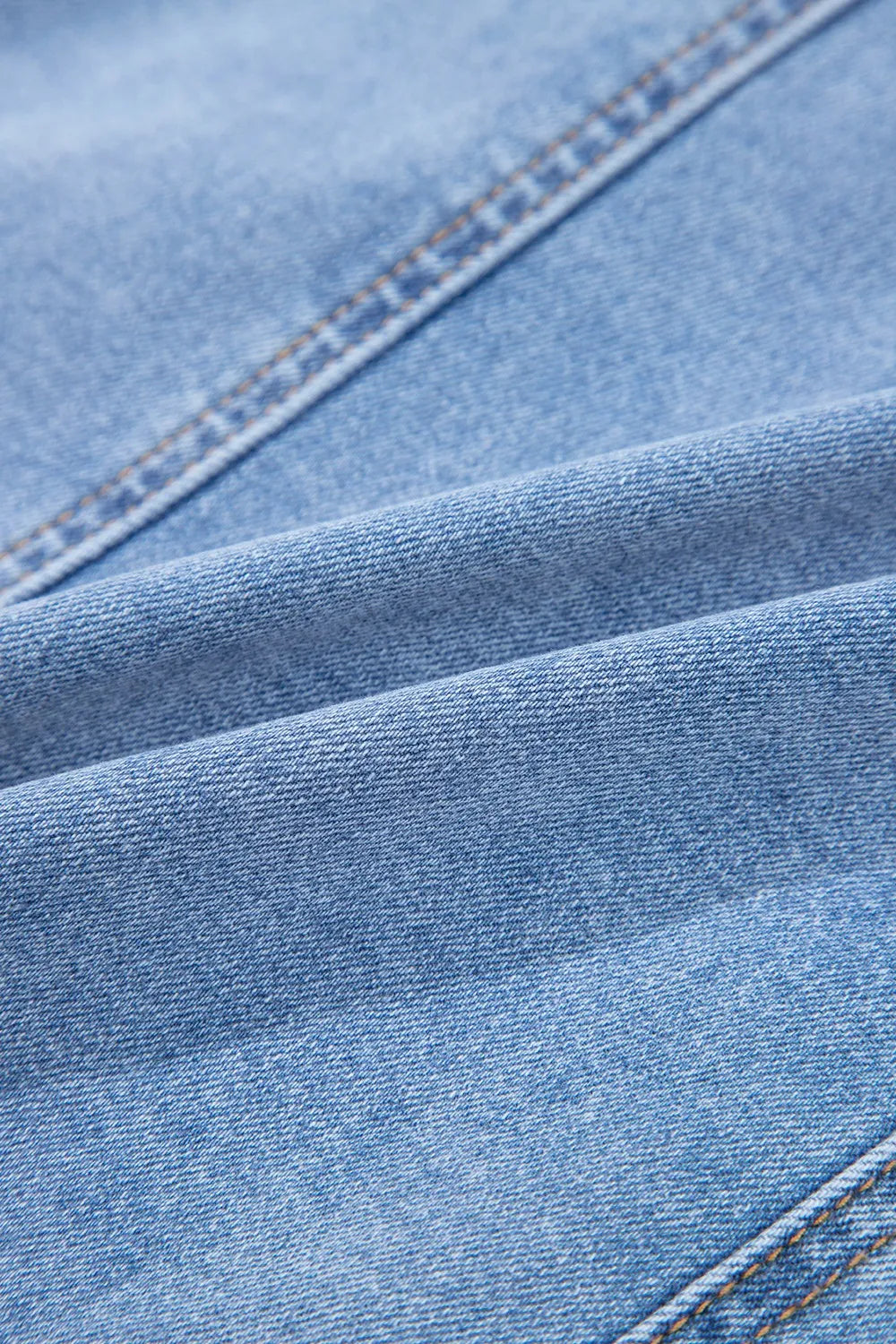 Square Neck Wide Strap Denim Dress Easy Apparels