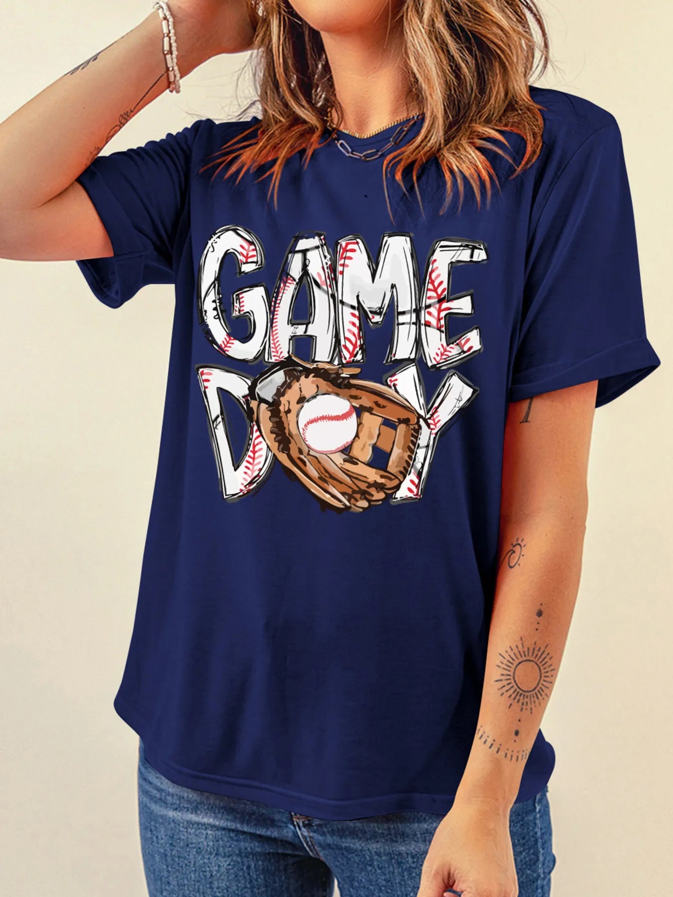 Trendsi GAME DAY Graphic Short Sleeve T Shirt