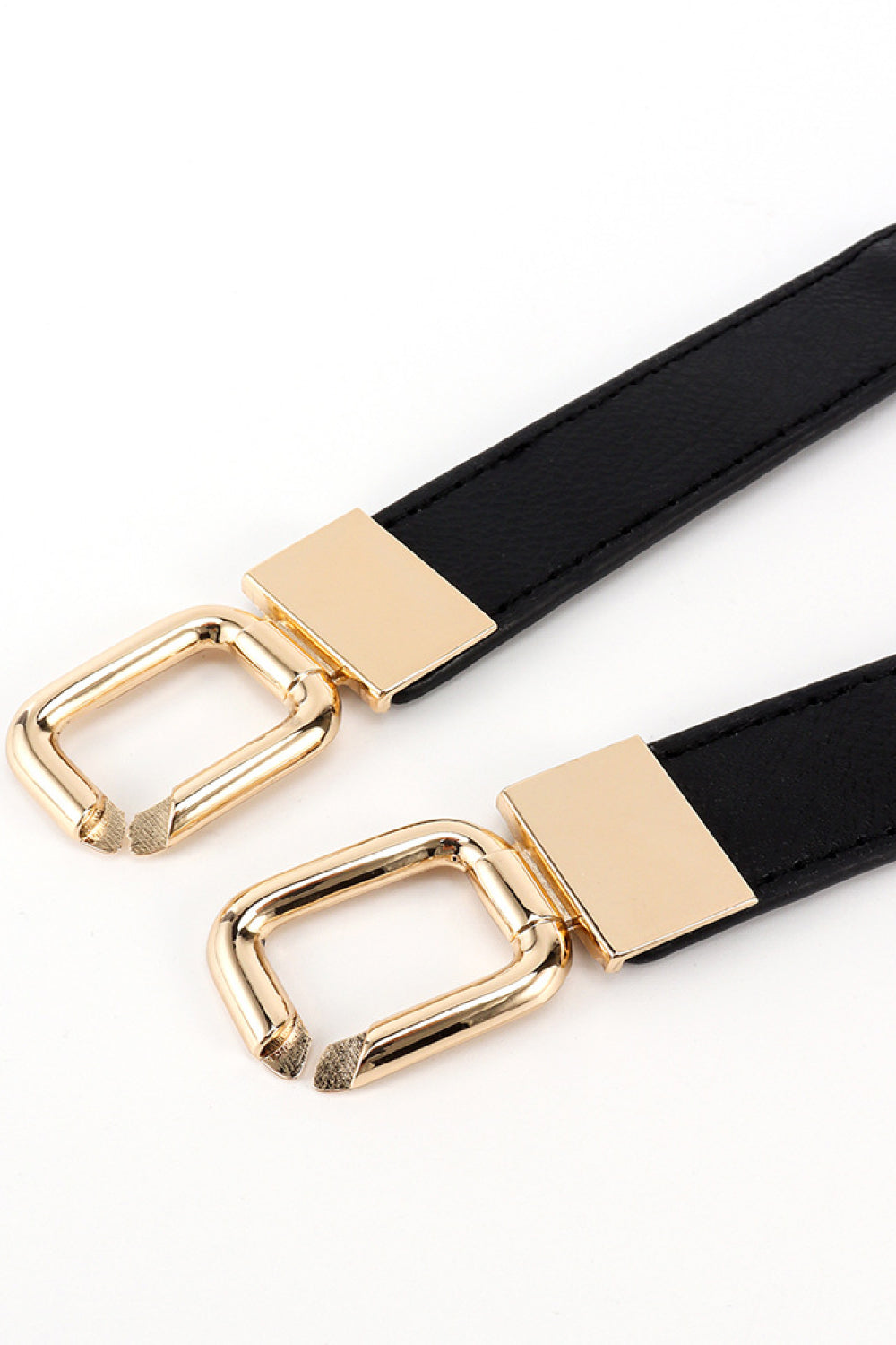 Geometric Double Buckle Elastic Belt Easy Apparels