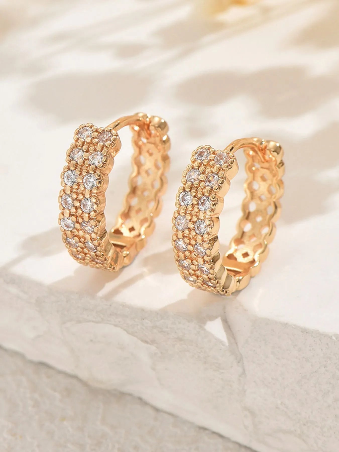 Inland Zircon Hoop Earrings Easy Apparels