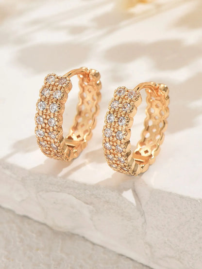 Inland Zircon Hoop Earrings Easy Apparels