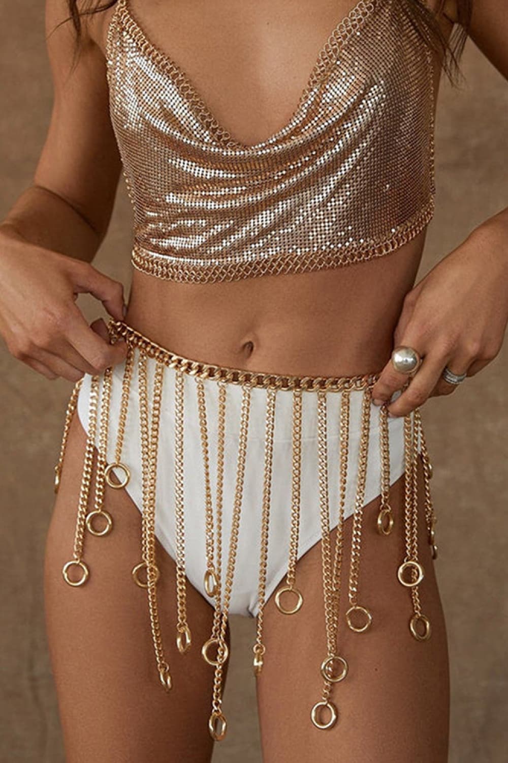 Fringe Chain Alloy Belt Easy Apparels