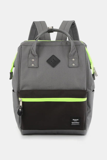 Himawari Contrast Waterproof Backpack Bag with Reinforced Edges Gray One Size Easy Apparels