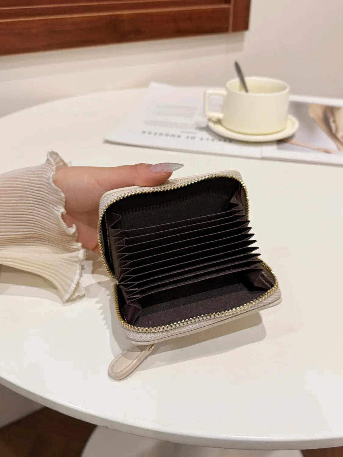 PU Leather Solid Color Card Case Easy Apparels