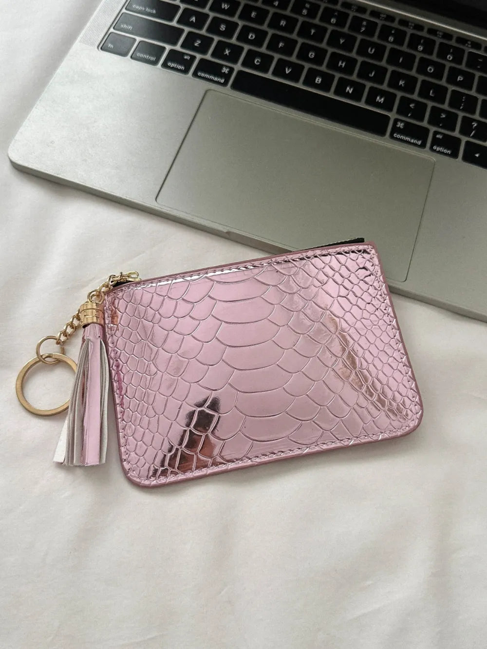 PU Leather Tassel Trim Card Case Easy Apparels