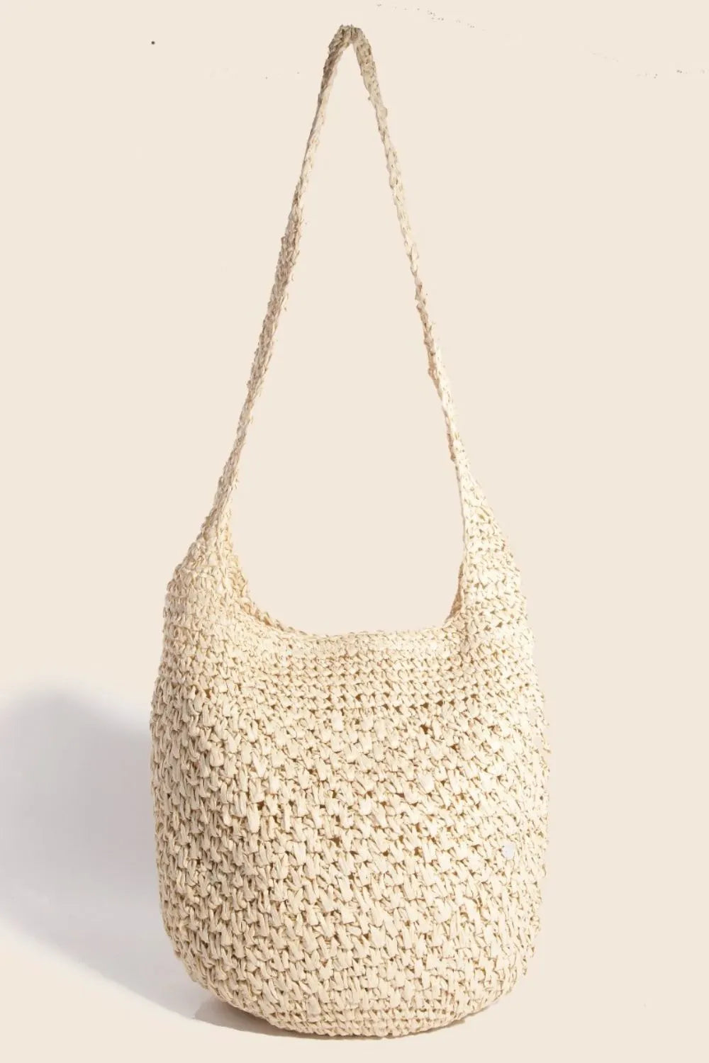 Fame Intricate Braided Hobo Shoulder Bag Pastel Yellow One Size Easy Apparels