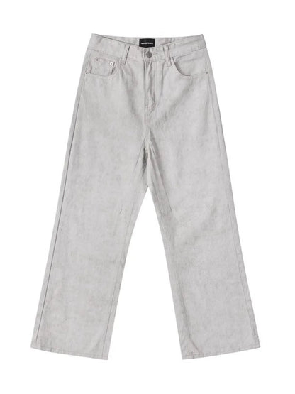 Men's Full Size Washed Wide Leg Pants Plus Size Easy Apparels
