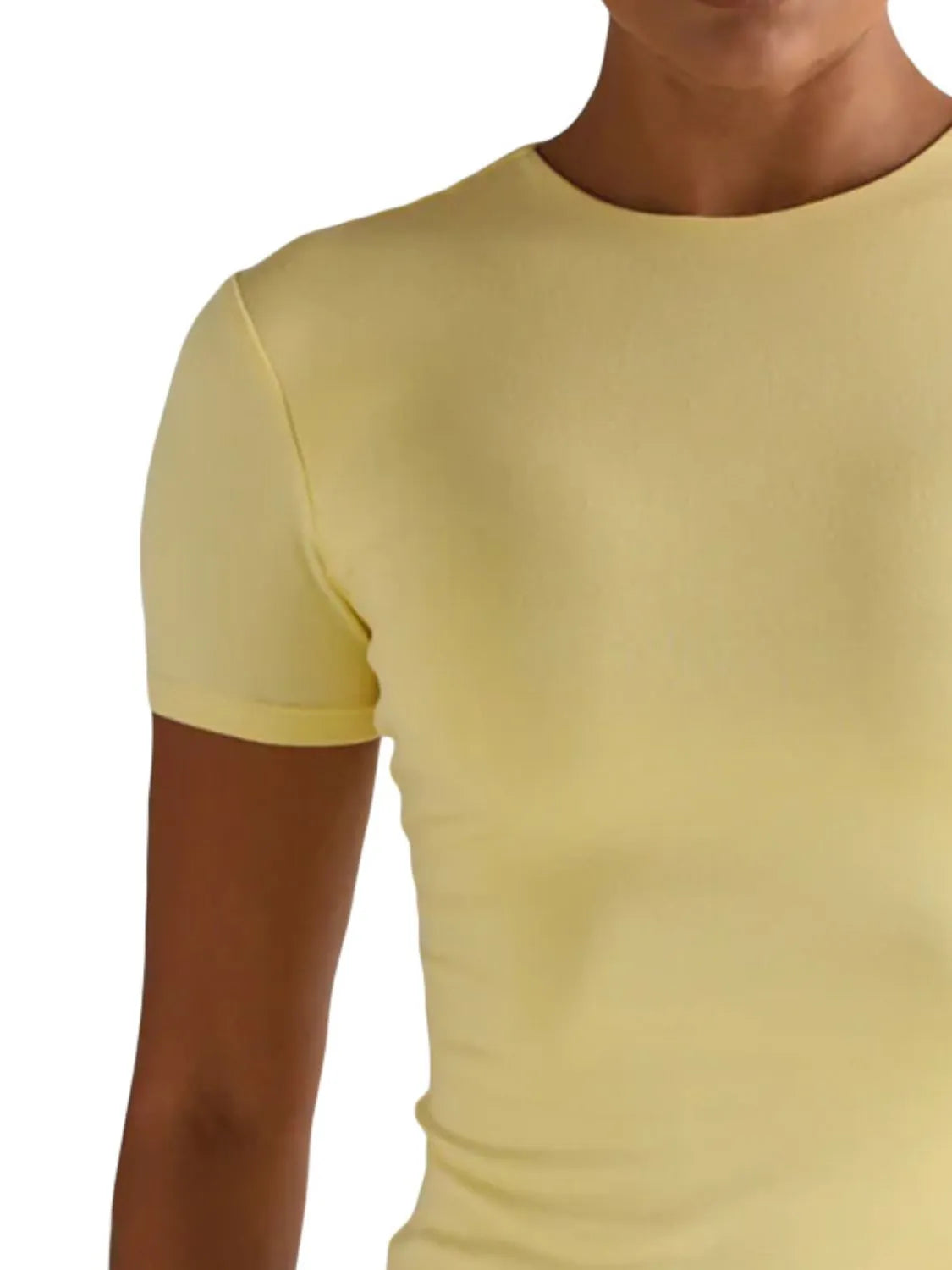 Round Neck Short Sleeve Swim Top Easy Apparels