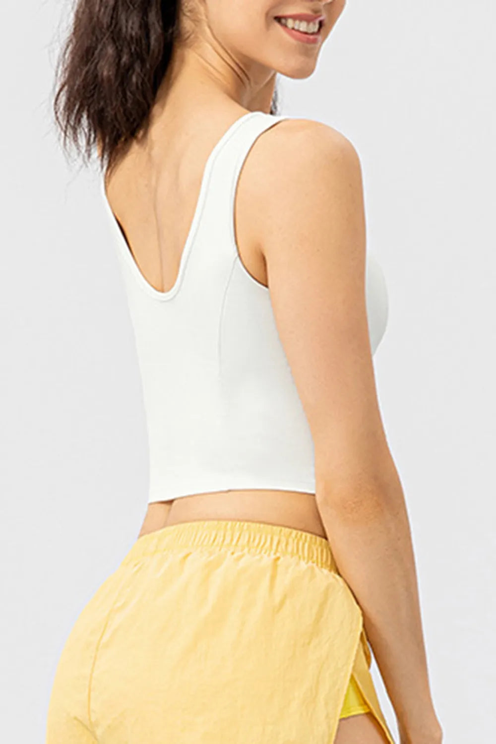 Round Neck Wide Strap Active Tank Easy Apparels