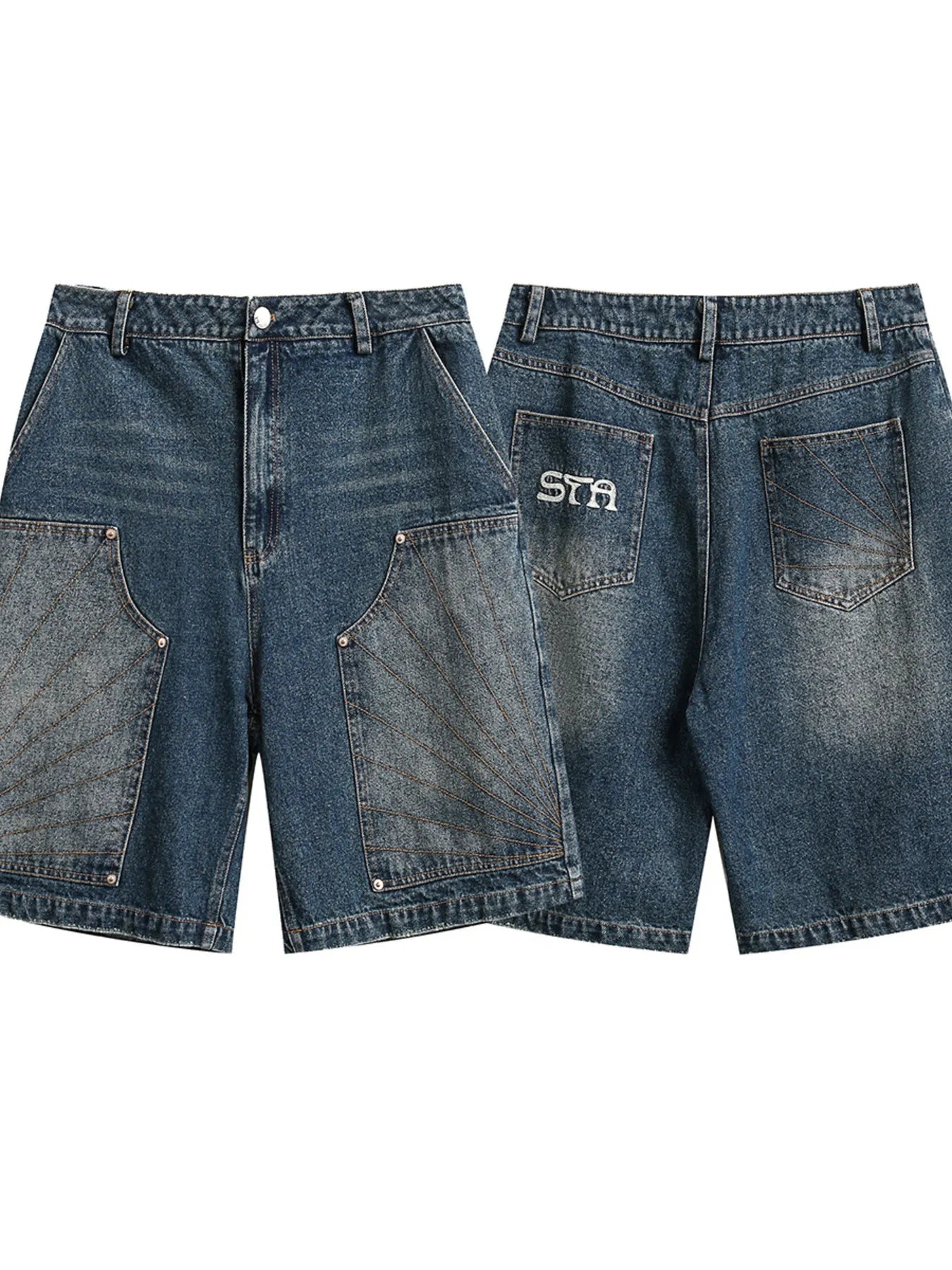 Men's Wash Denim Shorts Easy Apparels