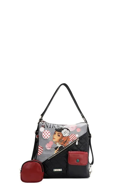 Nicole Lee USA Convertible Adjustable Strap Backpack Bag Easy Apparels