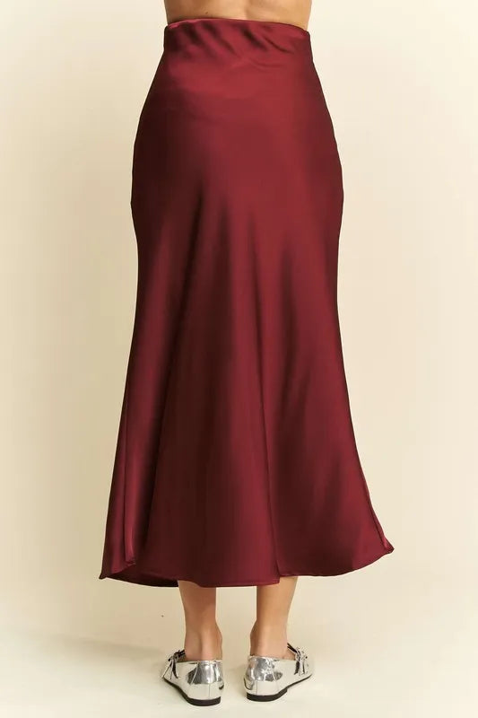 Davi & Dani High Waist Midi Skirt Easy Apparels