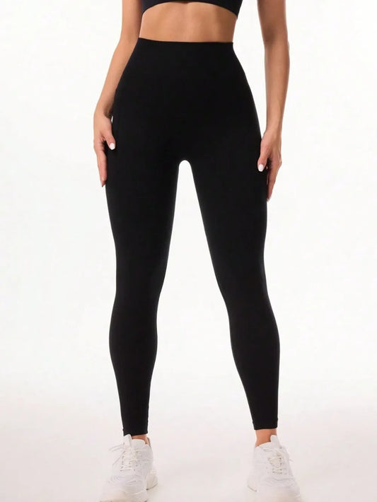 Pocketed High Waist Active Leggings Easy Apparels