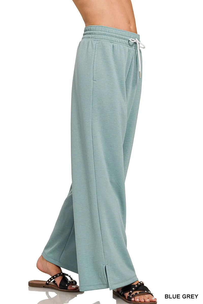 Zenana Scuba Drawstring Pants Easy Apparels