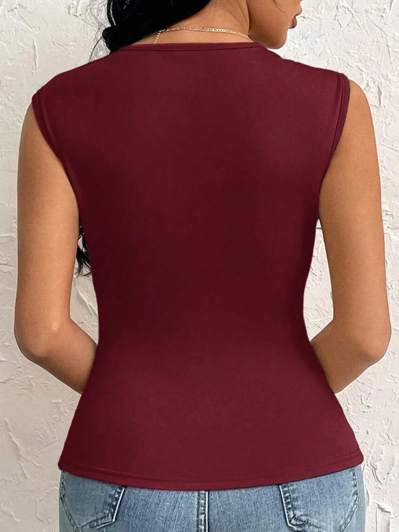 Trendsi Slit Asymmetrical Tank Top