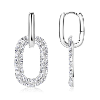 2.16 Carat Moissanite 925 Sterling Silver Earrings Easy Apparels