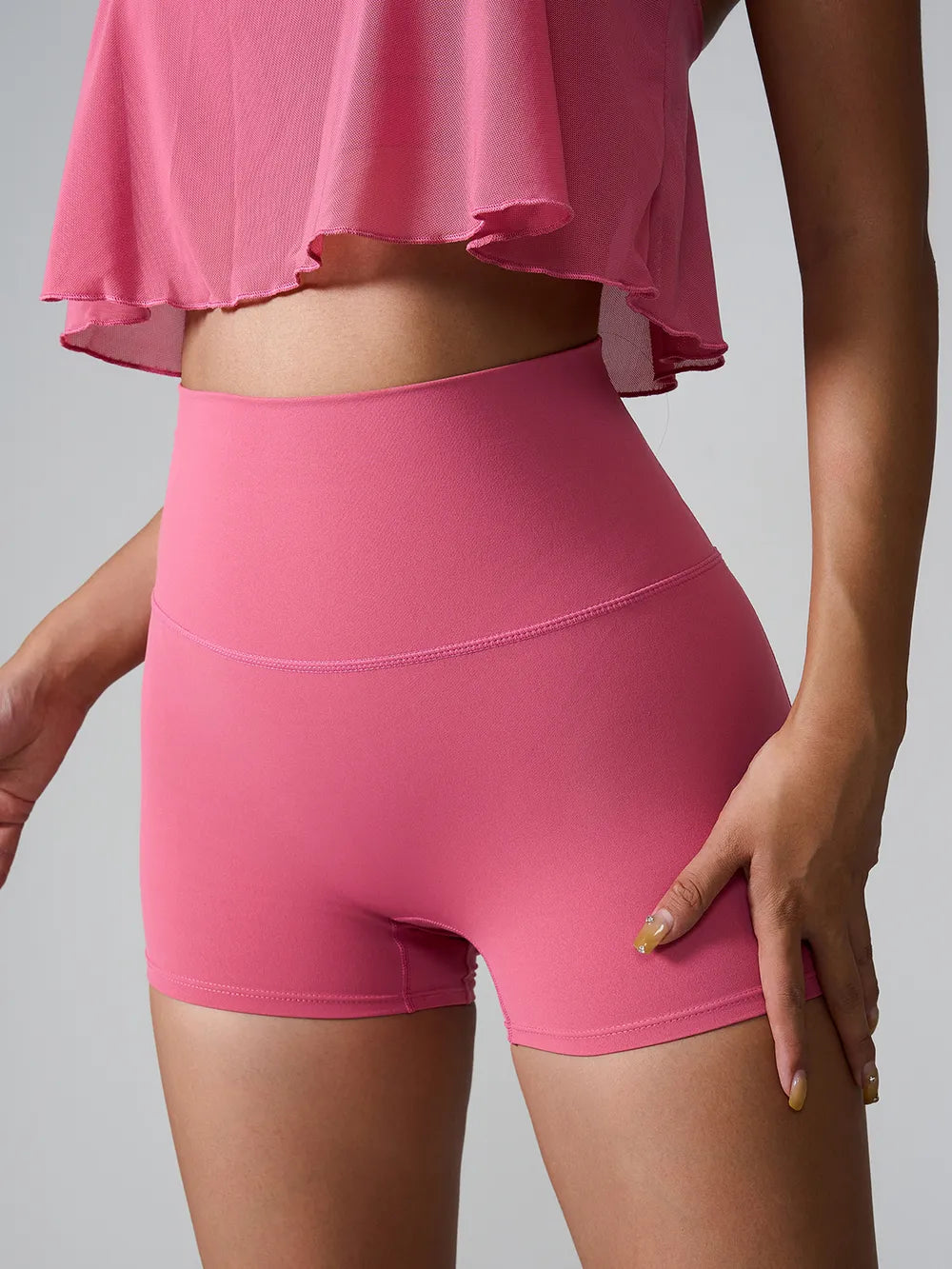 High Waist Active Shorts Easy Apparels