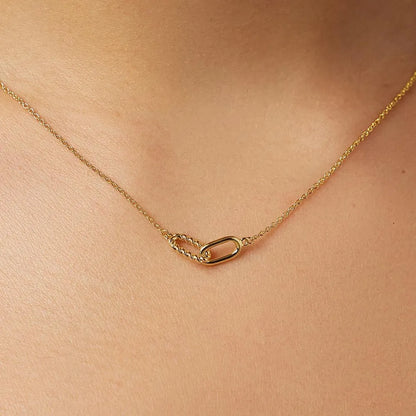 Interlocked Titanium Steel Necklace Easy Apparels