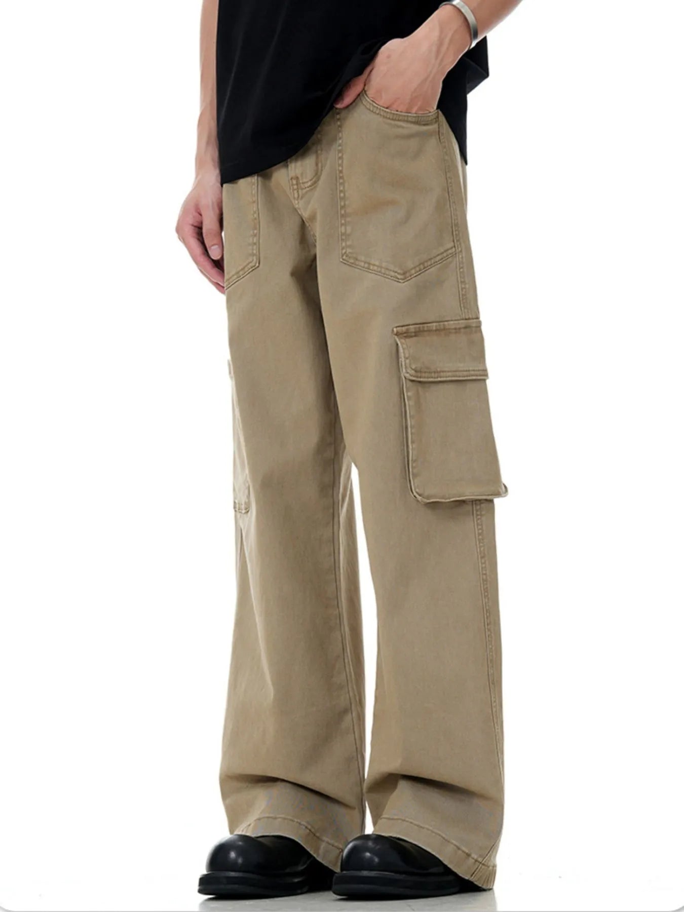 Men's Wide Leg Cargo Pants Easy Apparels