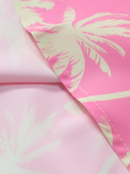 Men's Palm Tree Print Top and Shorts Summer Set Easy Apparels