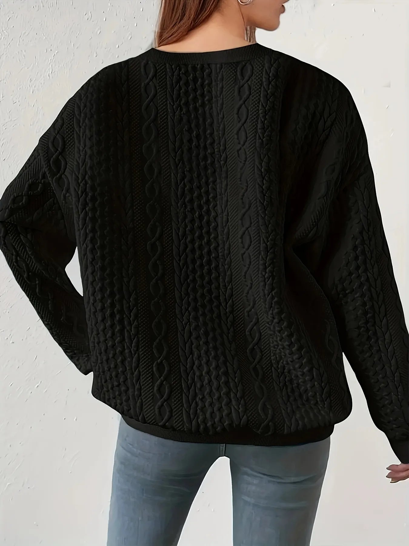 Trendsi Round Neck Long Sleeve Sweatshirt