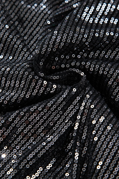 Trendsi Sequin Surplice Long Sleeve Bodysuit