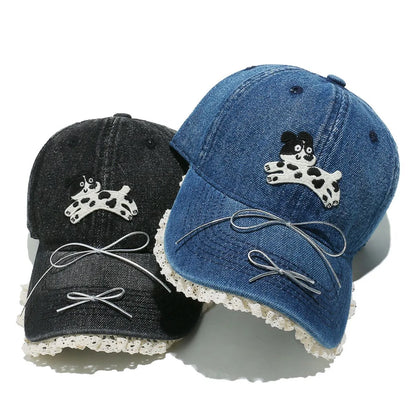 Dog Bow Adjustable Baseball Cap Easy Apparels