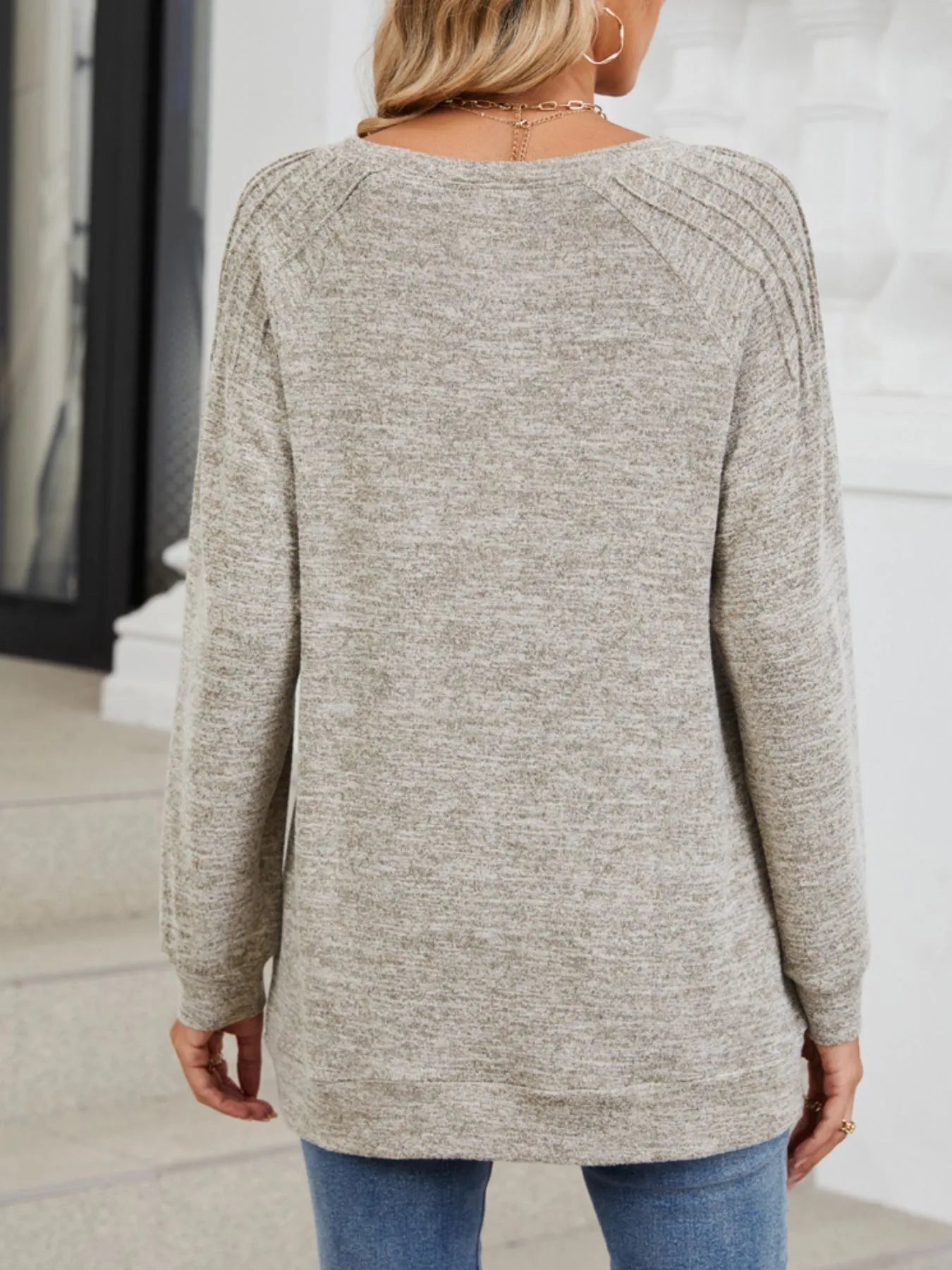Trendsi Round Neck Long Sleeve T-Shirt