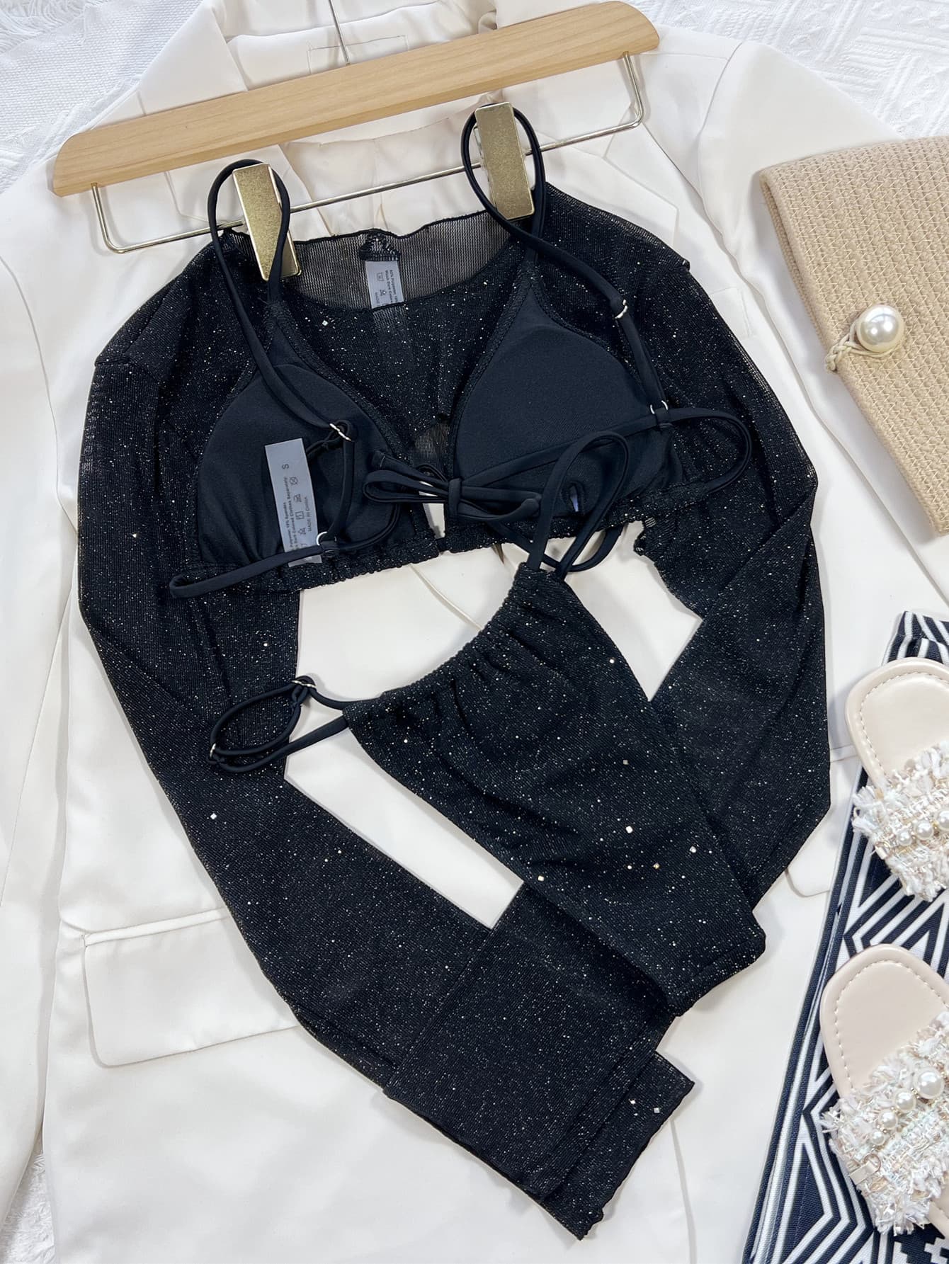 Glitter Three-Piece Swim Set Easy Apparels
