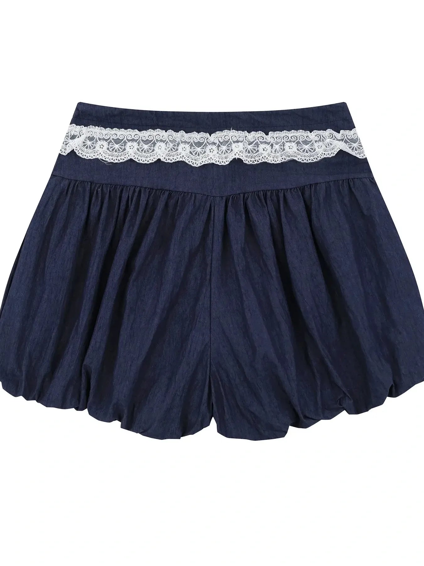 Lace Trim Shorts with Drawstring Easy Apparels