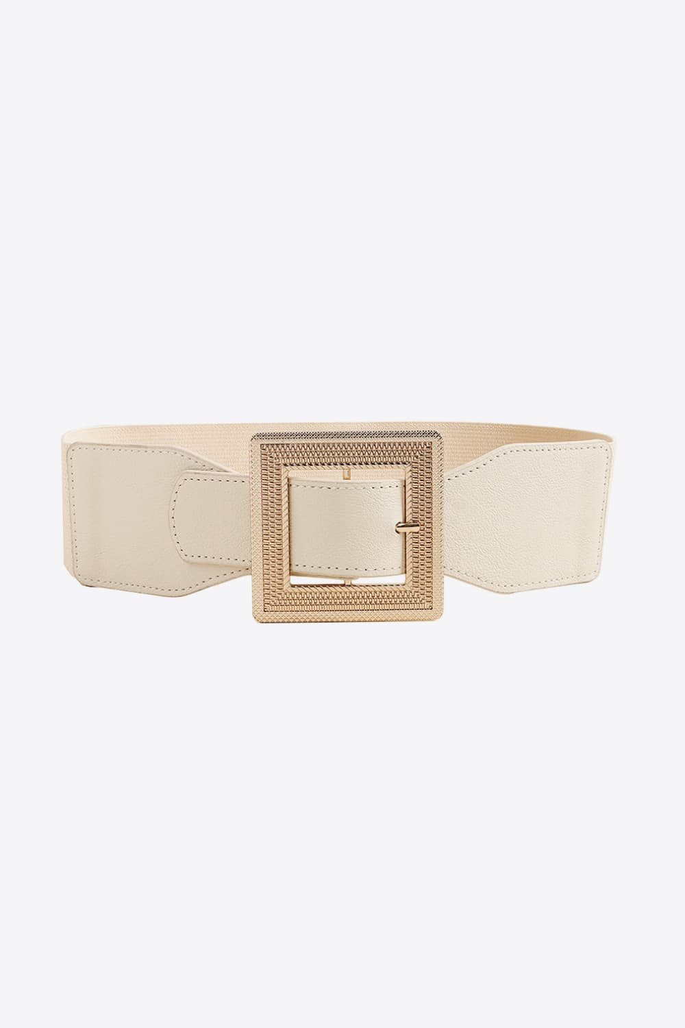 PU Leather Belt Ivory One Size Easy Apparels
