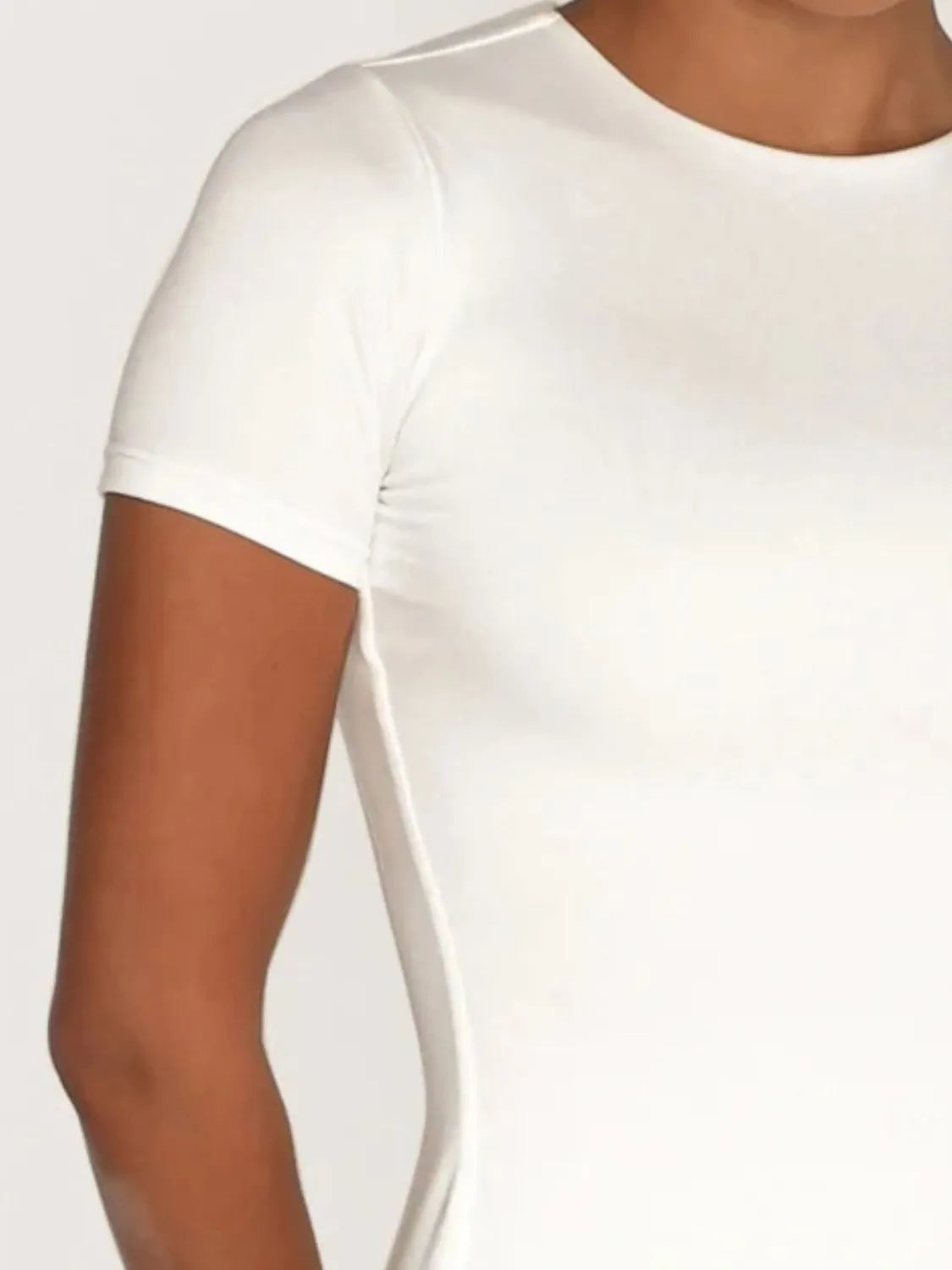 Round Neck Short Sleeve Swim Top Easy Apparels
