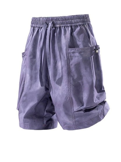 Men's Full Size Elastic Waist Cargo Shorts with Multi-Pockets Plus Size Easy Apparels