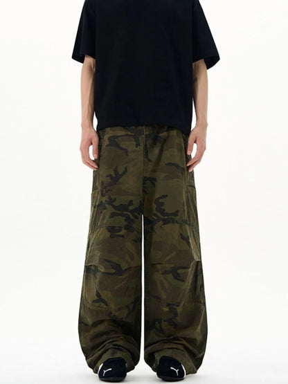 Men's Camouflage Wide Leg Cargo Pants Easy Apparels