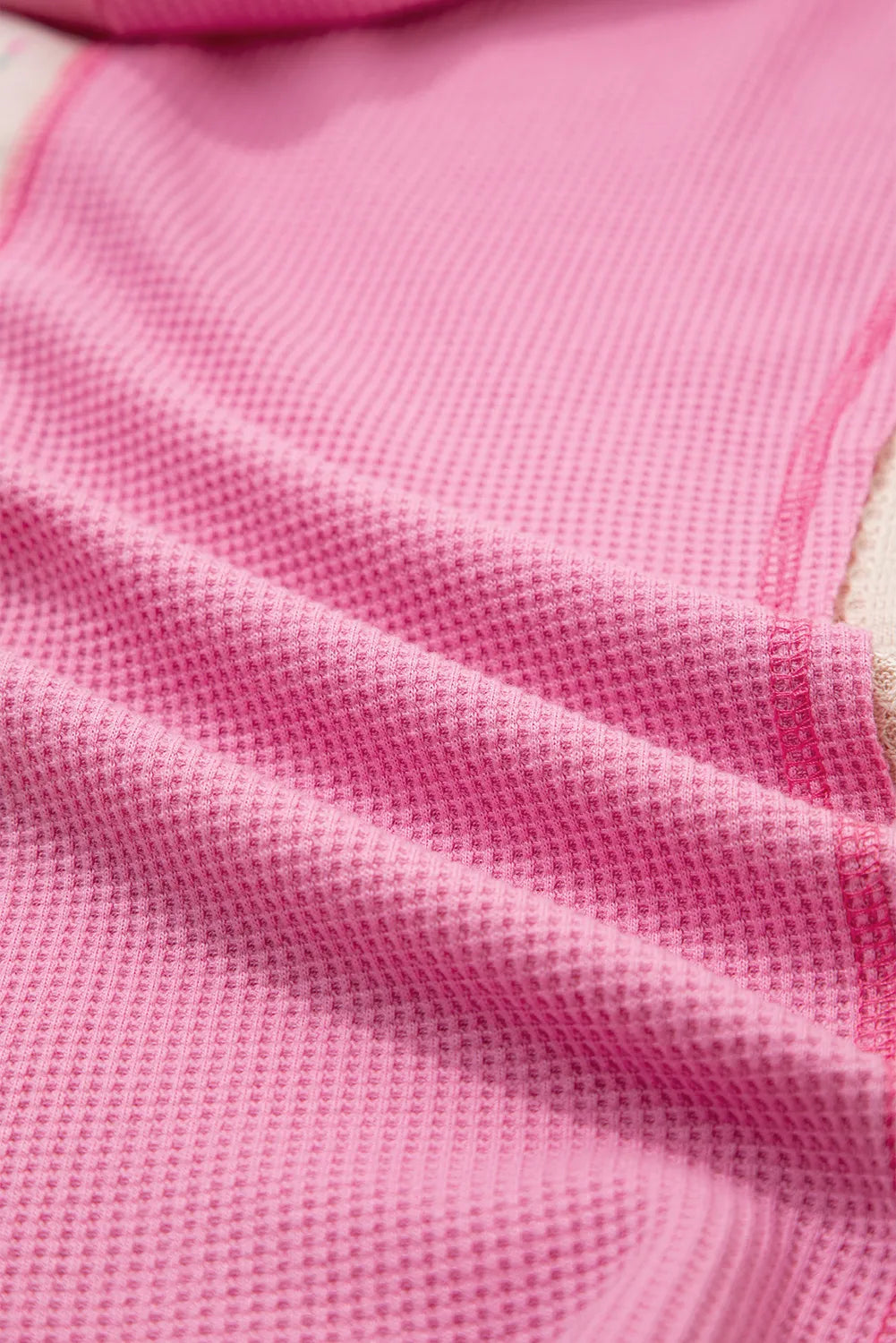 Trendsi Color Block Button Detail Hoodie
