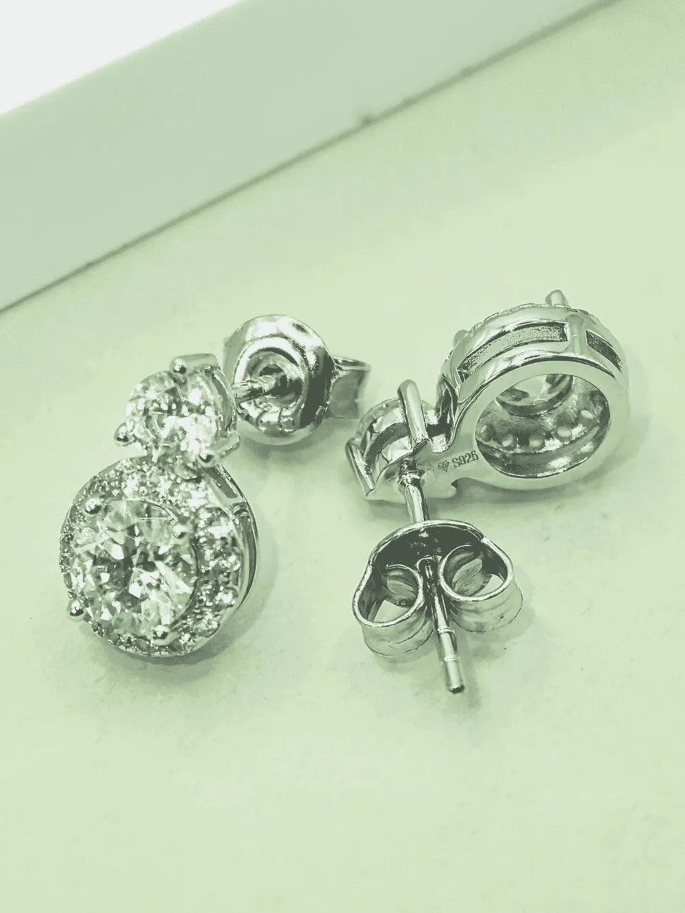 1 Carat Moissanite 925 Sterling Silver Earrings Easy Apparels