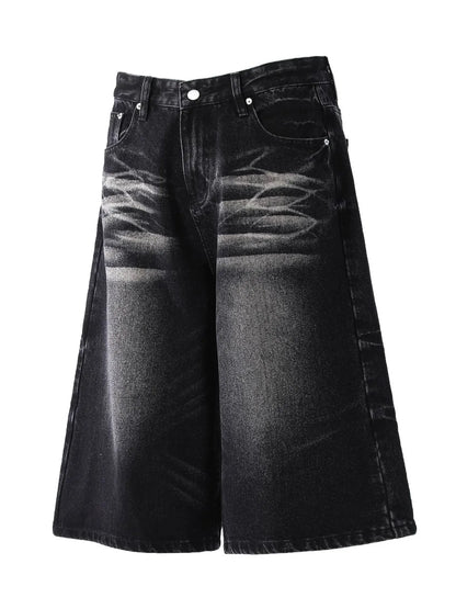Men's Wide-Leg Denim Shorts Easy Apparels