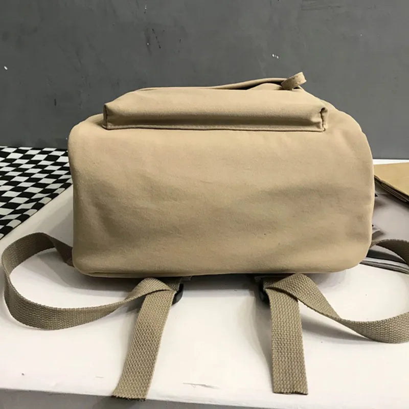 Zip Cotton Backpack Bag Easy Apparels