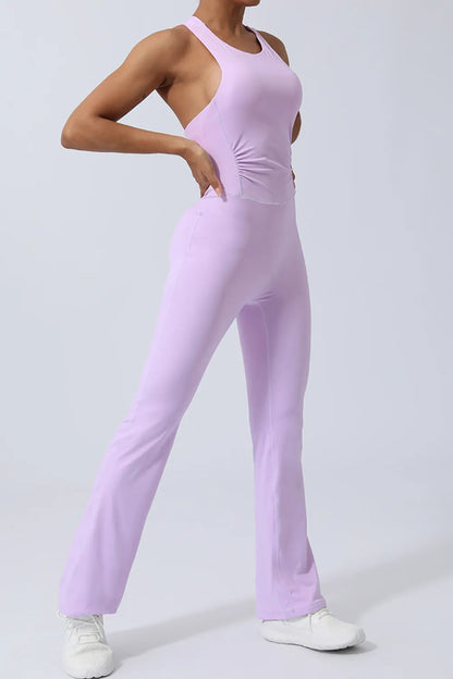 Crisscross Wide Strap Sleeveless Jumpsuit Easy Apparels