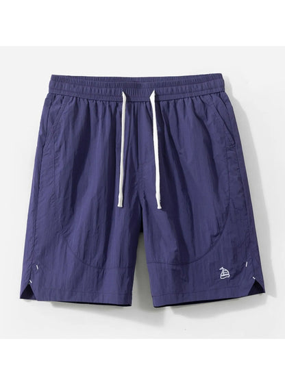 Men's Plus Size Drawstring Pocketed Shorts Purple Easy Apparels