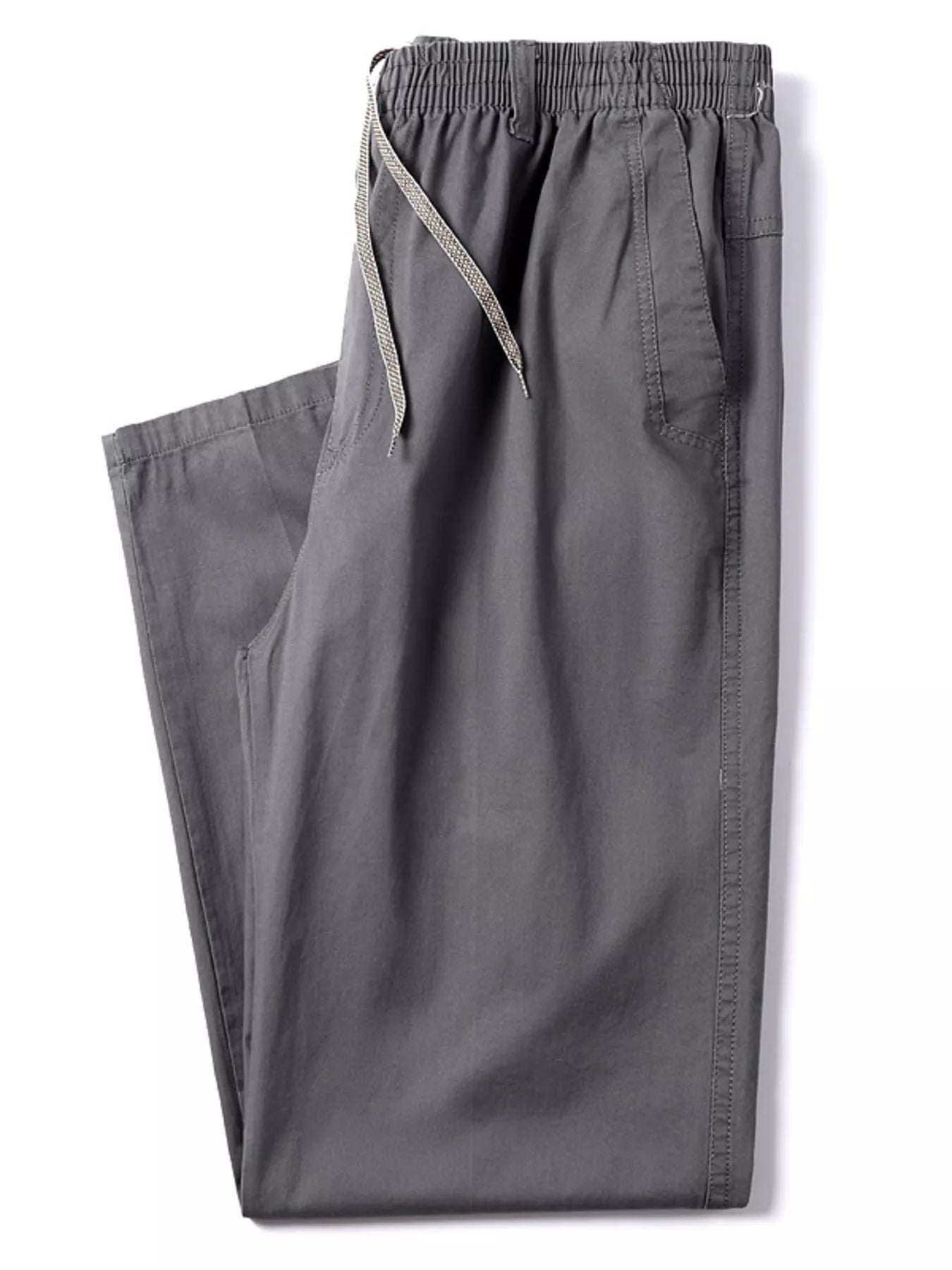 Men's Plus Size Drawstring Loose Fit Pants Dark Gray Easy Apparels