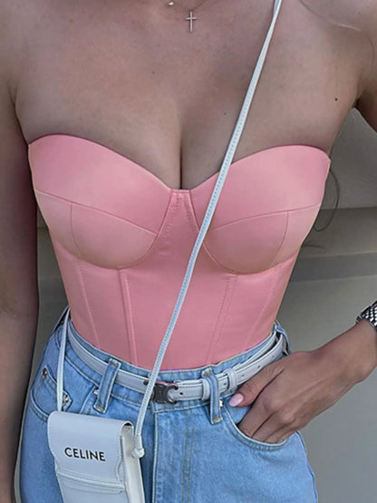 Trendsi Sweetheart Neck Tube Top Pink