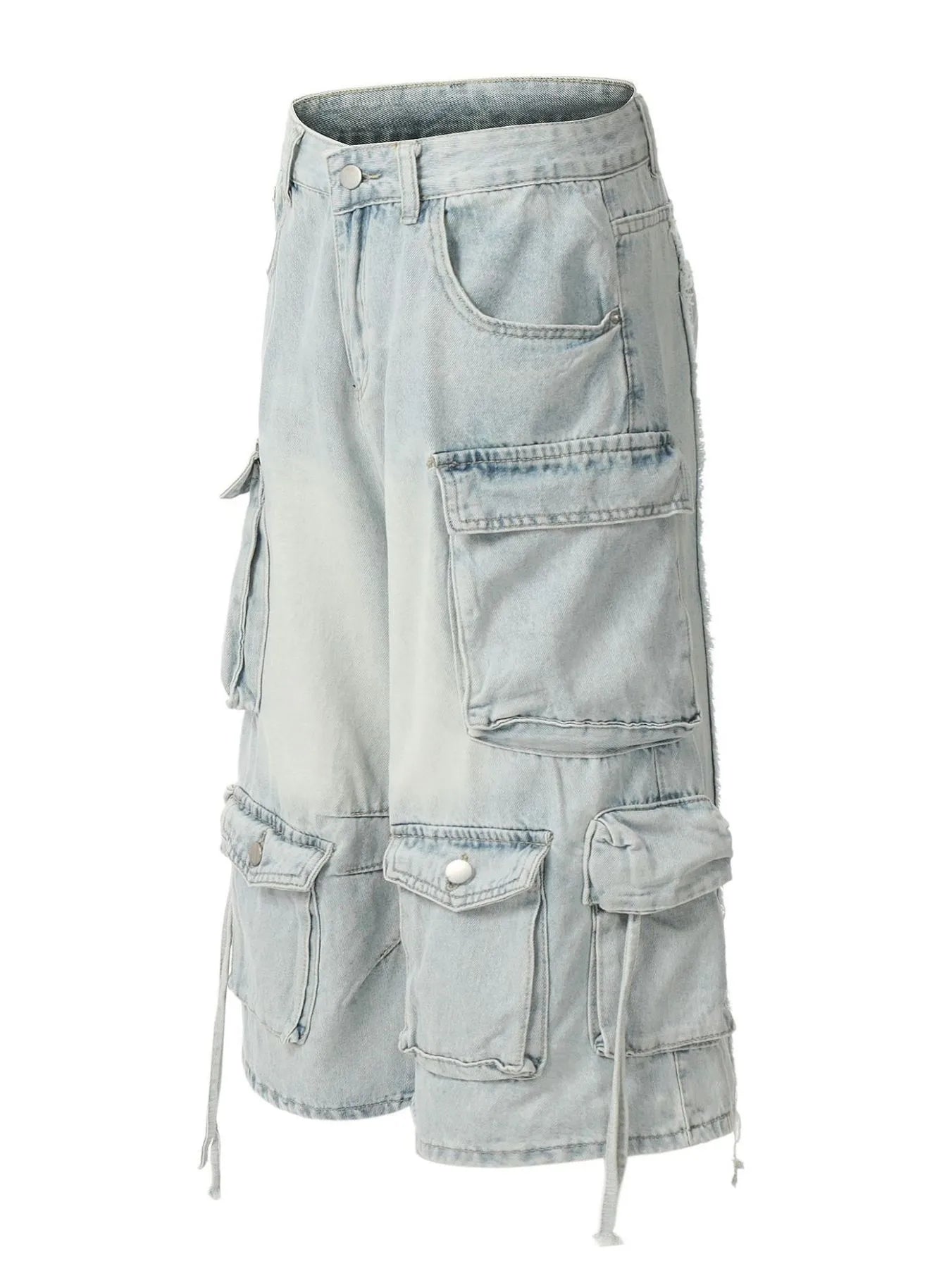 Men's Wide Leg Cargo Denim Shorts Easy Apparels