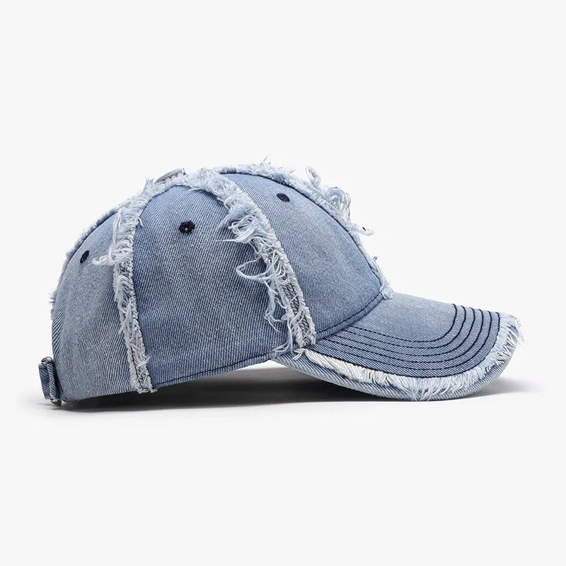 Raw Hem Cotton Baseball Cap Easy Apparels
