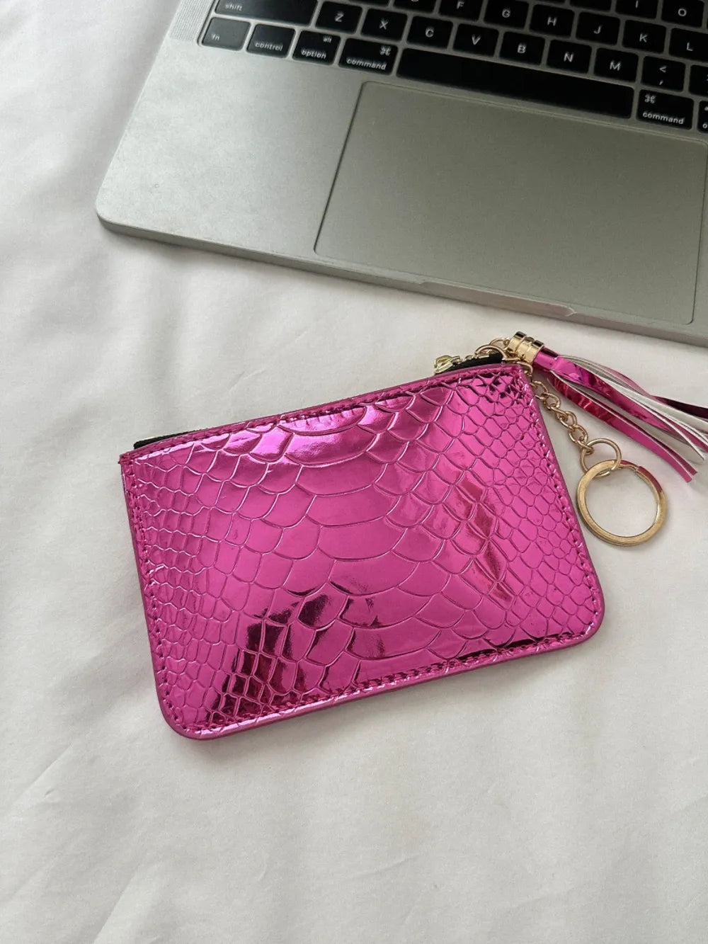 PU Leather Tassel Trim Card Case Easy Apparels