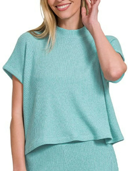 Zenana Sweater Boxy Top & Long Pants Set Easy Apparels