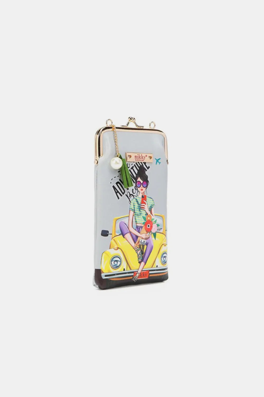 Nicole Lee USA Printed Kisslock Phone and Sunglass Purse Easy Apparels