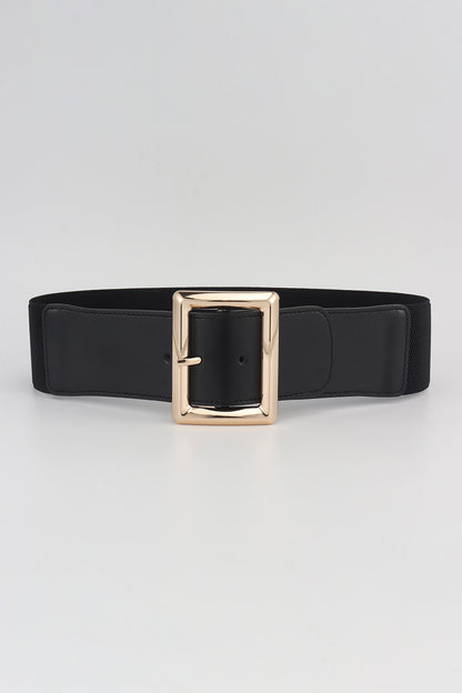 Rectangle Buckle Elastic Wide Belt Easy Apparels